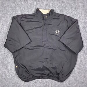 Clark Gregory Pebble Beach Golf Links Pullover Mens XL Black Short Sleeve Jacket